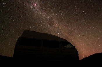 Himmel mit Wohnmobil
